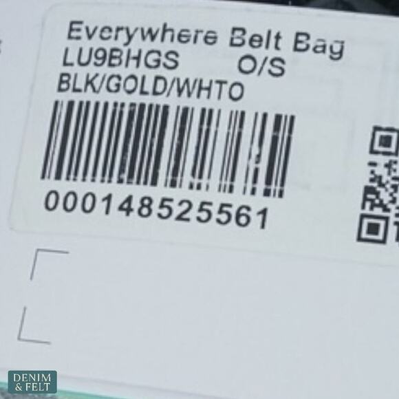 Lululemon Everywhere Belt Bag Black Gold Logo Strap Limited Edition NEW/NWT!! - Picture 6 of 11